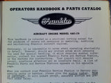 Original Franklin 4AC-176 Service, Overhaul & Parts Manual.