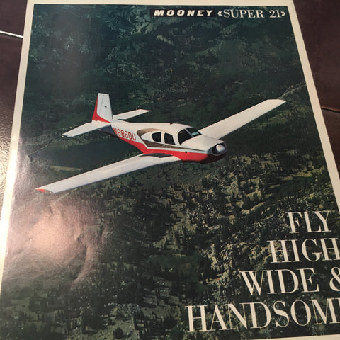 Original Mooney SUPER 21,  4 page Sales Brochure,  8.5x11".