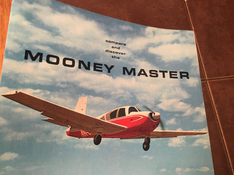 Original Mooney MASTER, 4 page Sales Brochure, 8.5x11".