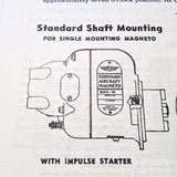 Eisemann Model "AM" Magnetos as used on Franklin 4 & 6 Cylinder Engines Service Booklet.  Circa 1942.
