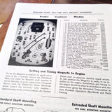Eisemann Model "AM" Magnetos as used on Franklin 4 & 6 Cylinder Engines Service Booklet.  Circa 1942.