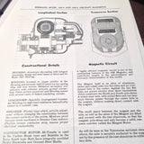 Eisemann Model "AM" Magnetos as used on Franklin 4 & 6 Cylinder Engines Service Booklet.  Circa 1942.