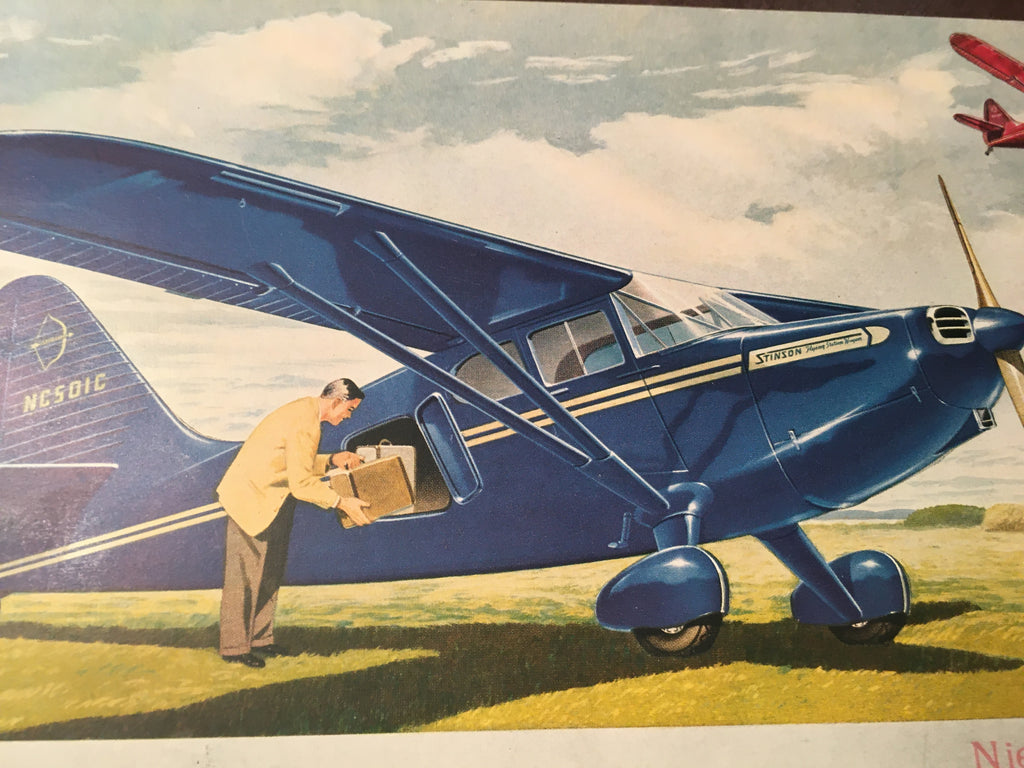 1948 Stinson Flying Station Wagon 4 page Sales Brochure, 7.5x11".