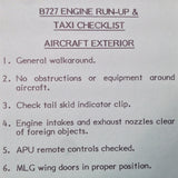 Republic Airlines DC-9 and B-727 Engine Run-Up and Taxi Checklist.