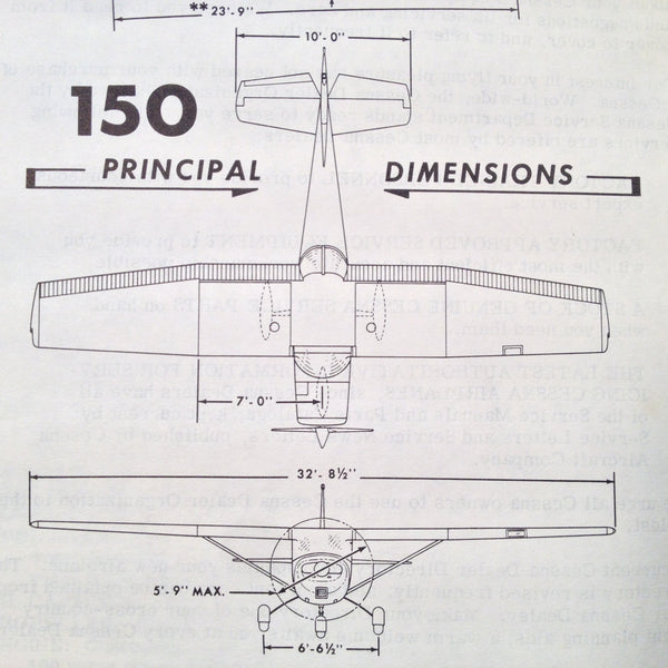 1966 CESSNA 150F SERVICE MANUAL visual data 4