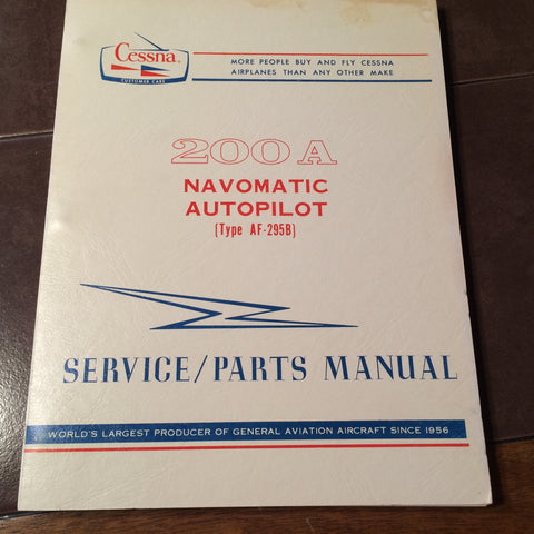 Cessna ARC 200A Navomatic AF-295B Install & Service Manual.