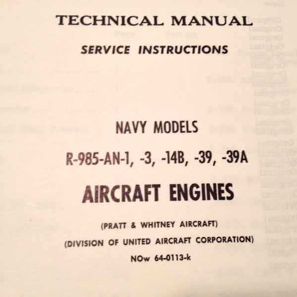 Pratt & Whitney R-985-AN-1, R-985-AN-3, R-985-AN-14B, R-985-AN-39