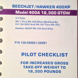 Beechcraft Beechjet 400A & Hawker 400XP Pilot's Checklist.
