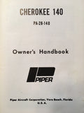 1973 Piper Cherokee 140 Cruiser, PA-28-140 Owner's Handbook.