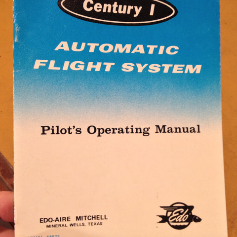 Edo-Aire Mitchell Century 1 Autopilot Pilot's Operation Manual.