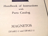 1944 Bosch DF18RU-2 and DF18LU-2 Magneto Service & Parts Booklet Manual.