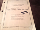 1945 American Bosch Magneto SF9LU-3 & SF9LC-3 Service & Parts Booklet Manual.