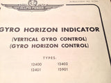 1948 Eclipse-Pioneer Vertical Gyro Control 12400, 12401, 12402 &15901 Overhaul Manual.