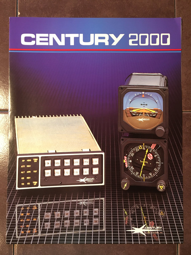 Century 2000 Autopilot Original Sales Brochure, 4 page , 8.5 x 11".