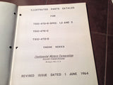 1964 Continental TSIO-470-B, TSIO-470-C & TSIO-470-D Engine Parts Manual.