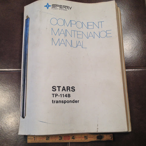 Sperry Stars TP-114B Transponder Component Maintenance & Parts Manual.