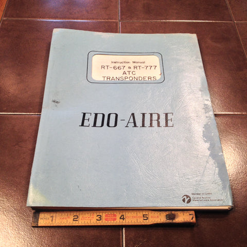 Edo-Aire RT-667 and RT-777 Transponder Install, Service & Parts Manual.
