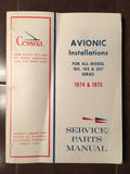 1974 -1975 Cessna ARC Factory Avionics Wiring Book for 180, 185, 207.