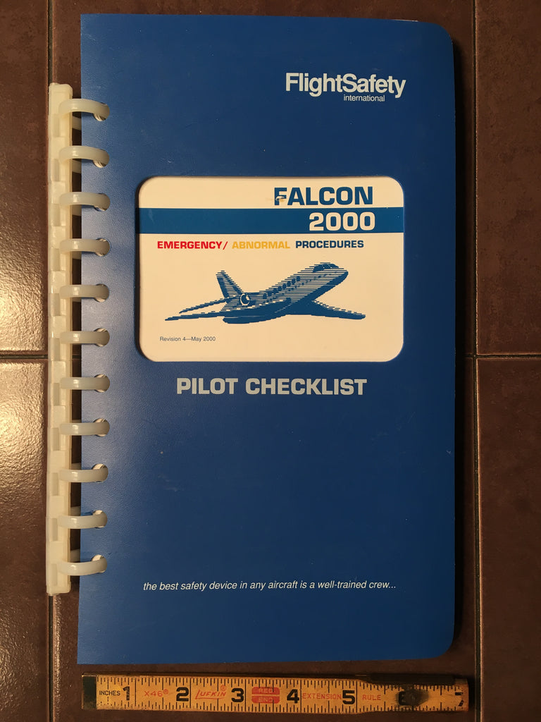 Falcon 2000 Emergency/Abnormal Procedures Pilot Checklist.