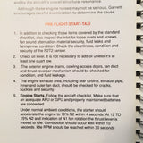 Garrett TFE731 Turbofan Engine Pilot's Brief & Operational Tips Booklet.