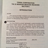 Terra TM 23 Marker Beacon Owner & Install Manual.