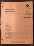 Collins 161H-1 Gain Programmer Service & Parts manual.