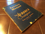 Original 1946 Champion 7A Aeronca  Service Manual.