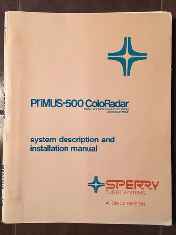 Sperry Primus 500 ColoRadar Radar Install manual.