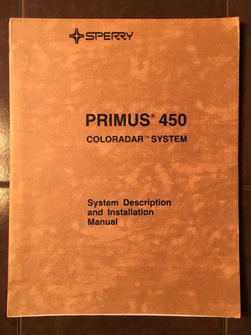 Sperry Primus 450 Radar Install Manual.