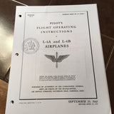 1942 Piper Cub L-4A & L-4B Flight Operating Instructions