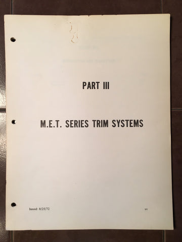 Edo Piper M.E.T. 3 Series Manual Electric Pitch Trim Service Manual.