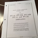 1943 Fairchild PT-19, PT-19A, PT-19B, PT-23 & PT-26 Flight Operating Instructions.