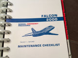 Falcon 2000 Maintenance Ground Operational Normal & Emergency Checklist Manual