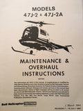 Bell Helicopter 47J-2 and 47J-2A Maintenance & Overhaul Manual.