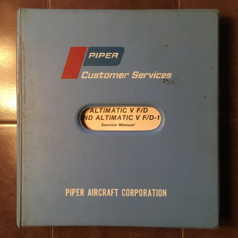 Piper Altimatic V-F/D and V-F/D-1 Autopilot Service manual.