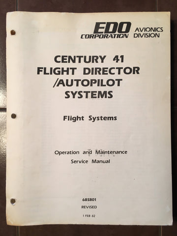 Edo-Aire Mitchell Century 41 Flight Director-Autopilot Maintenance Manual.