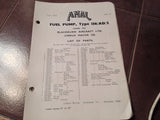 1945 Amal Fuel Pump 136/AD/2 on Cirrus Major 150 with 88/1400 Flame Trap Parts & Service Booklet.
