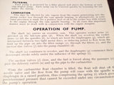 1945 Amal Fuel Pump 136/AD/2 on Cirrus Major 150 with 88/1400 Flame Trap Parts & Service Booklet.