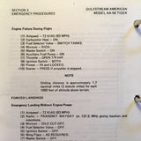1977, 1978, 1979 Gulfstream Aerospace AA-5B Tiger Pilot's Operating Handbook.