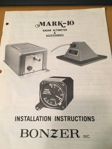 Bonzer Mark-10 Radar Altimeter Install Manual.