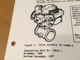 Janitrol Pressure Regulator & Shutoff Valve 24E88 Maintenance Instructions.