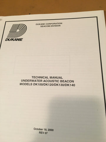 Dukane DK100 & DK120 Beacon Technical Manual.