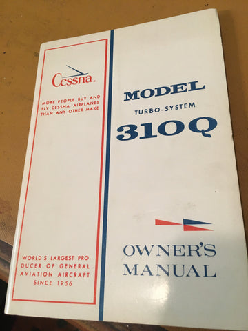 Cessna Turbo-System T310Q & T310II Owner's manual, sn 0901 and on.