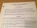 Pioneer Manifold Pressure Gauge 1911-A1 Service Manual.