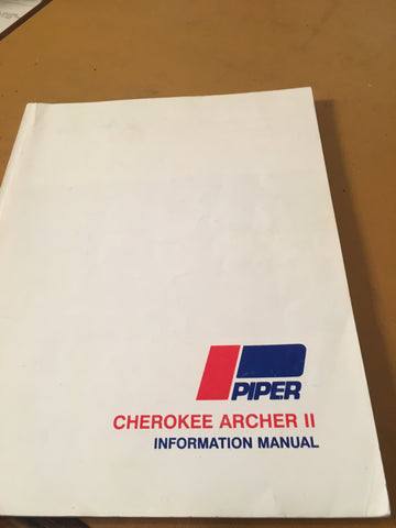 Piper Cherokee Archer II PA-28-181 Pilot's Information Manual.