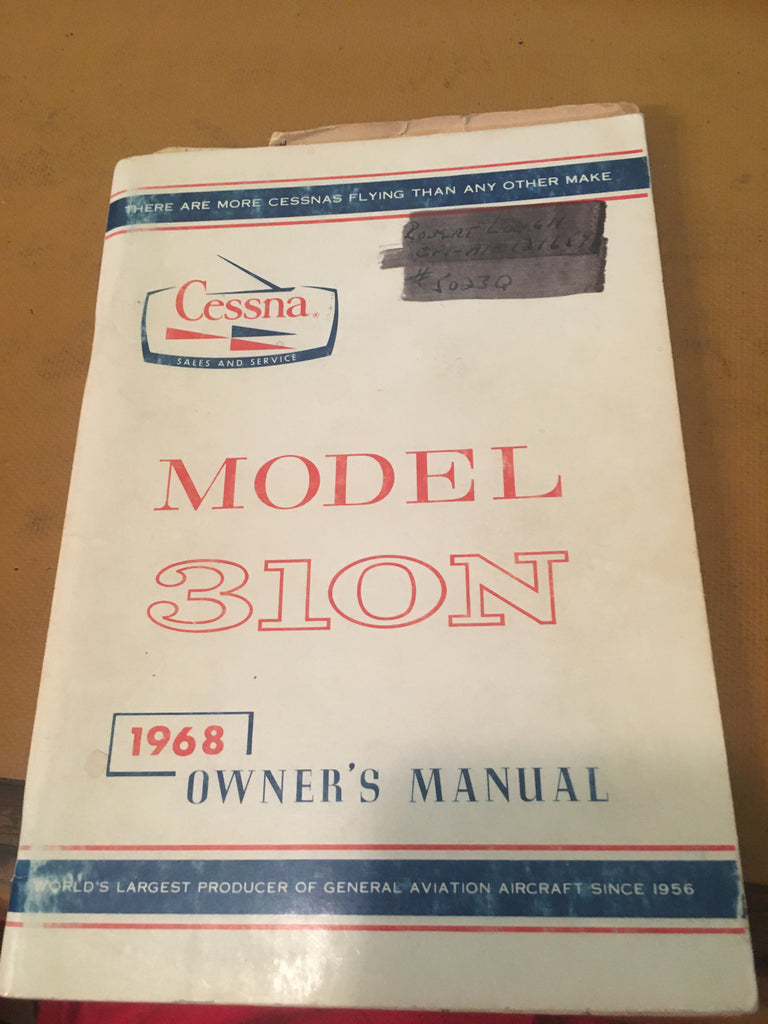 1968 Cessna 310 Owner's Manual.