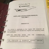 Embraer Legacy 600, EMB-135BJ Airplane Operations Manuals, A 2 Vol.Set