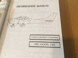 1981 Cessna Turbo Skylane T182 Pilot's Information Manual.