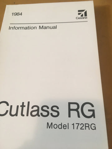 1984 Cessna Cutlass RG, 172RG Pilot's Information Manual.