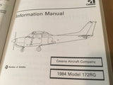 1984 Cessna Cutlass RG, 172RG Pilot's Information Manual.